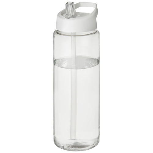 Bouteille promotionnelle de sport 850ml H2O Active® Translucide et Blanc